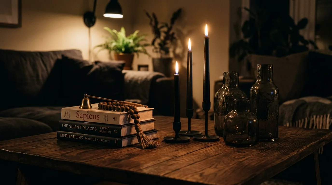 Use layered lamps instead of one bright source inspiration for a moody living room.